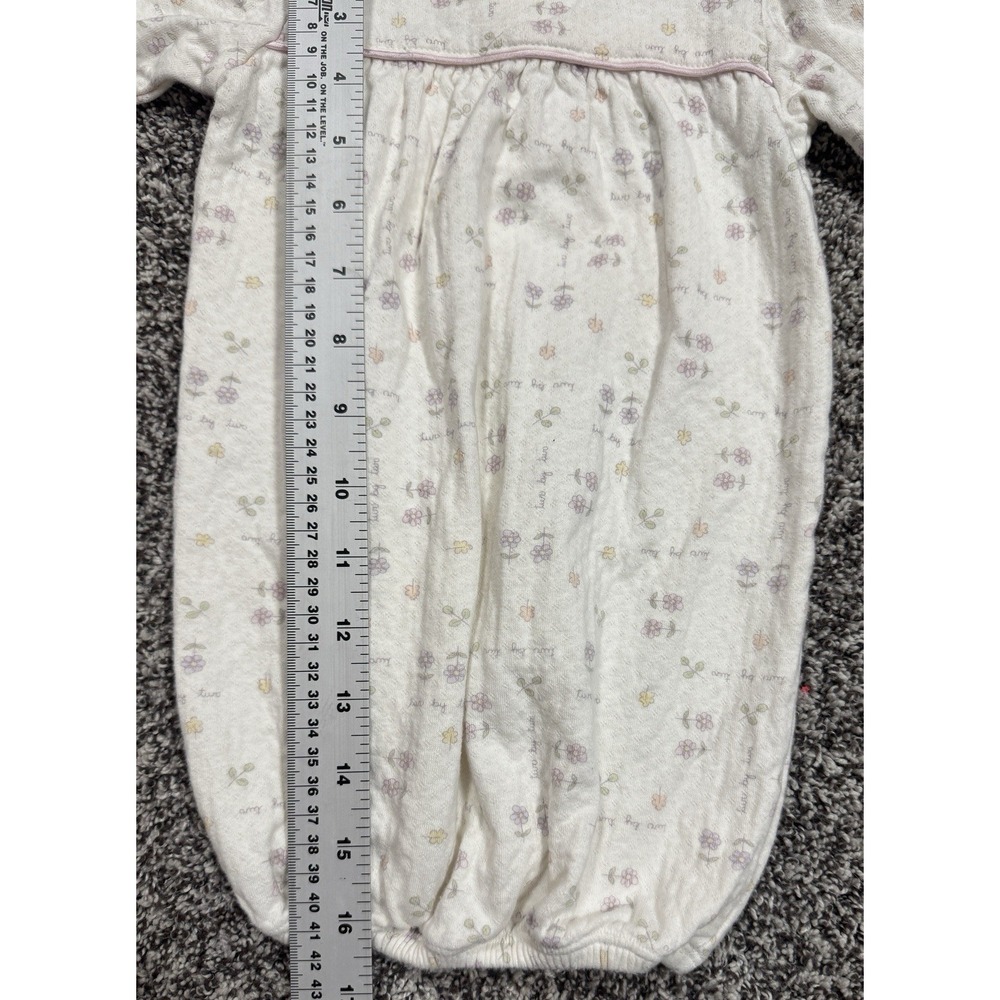Vintage Lullaby Club Layette Gown Sz 3 months 100% cotton Dainty Floral Ivory - Picture 6 of 6